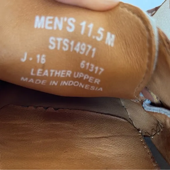 Sperry Mocassin US 11.5 M Gold Cup 2 Eye Men's Boat Shoes Tan Two-toned
