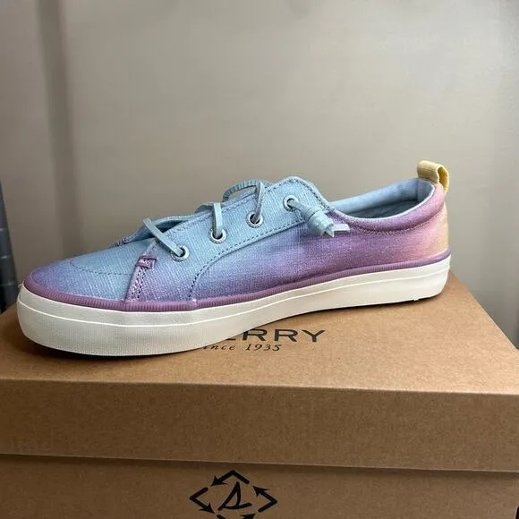 Sperry Shoe Womens 10M Shimmer Blue Crest Vibe Slip On Loafer Boat Shoe