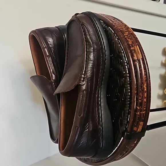 Sperry Top Sider Brown Leather Boat Loafers 10.5M slip on pebbled leathers