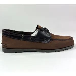 Sperry Top-Sider Leeward Brown Buck Mens 15 Medium Leather Boat Shoes 0777896