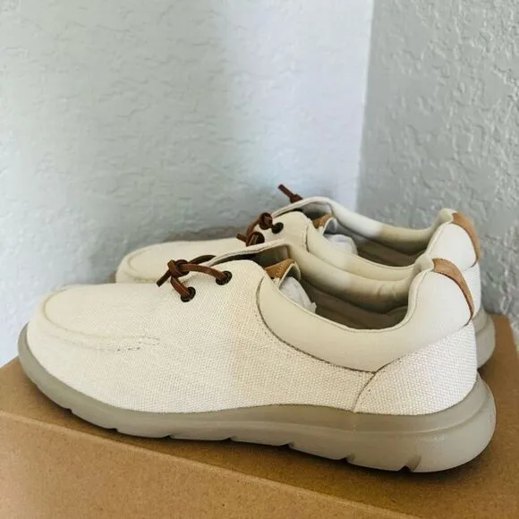 SPERRY TOP-SIDER Men's Captains Moc Toe Hemp Boat  Shoe, Size 10, Ivory, NWT