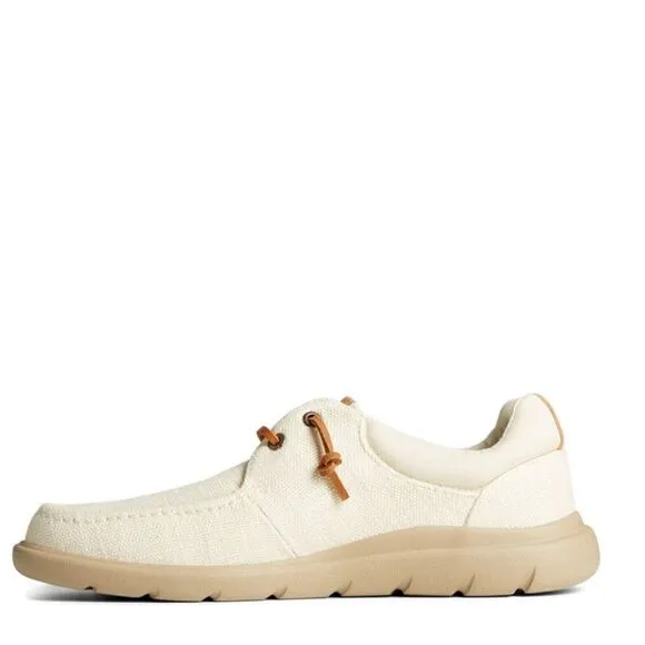 SPERRY TOP-SIDER Men's Captains Moc Toe Hemp Boat  Shoe, Size 13, Ivory, NWT