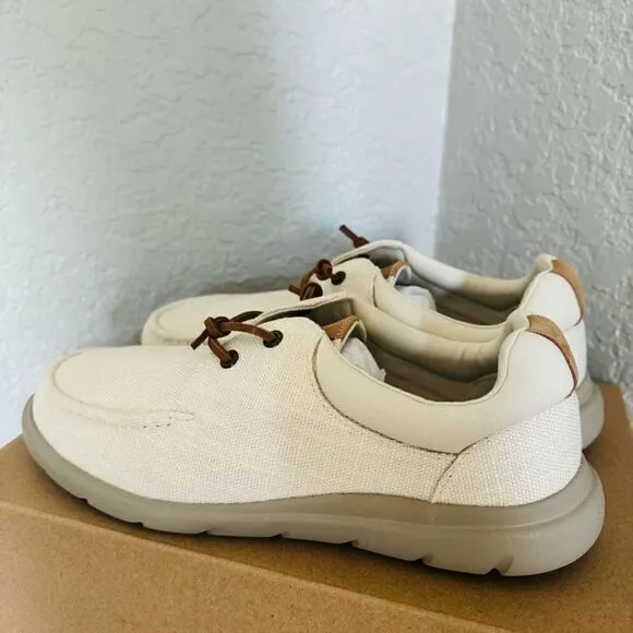 SPERRY TOP-SIDER Men's Captains Moc Toe Hemp Boat  Shoe, Size 13, Ivory, NWT
