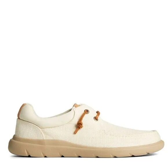 SPERRY TOP-SIDER Men's Captains Moc Toe Hemp Boat  Shoe, Size 13, Ivory, NWT