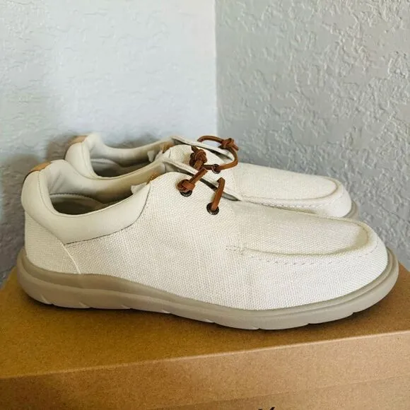 SPERRY TOP-SIDER Men's Captains Moc Toe Hemp Boat  Shoe, Size 13, Ivory, NWT