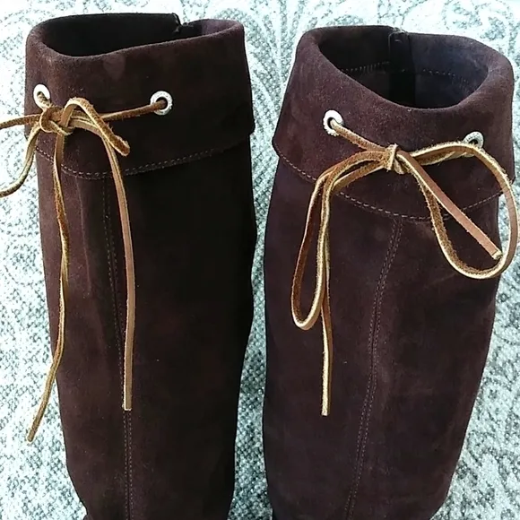 Sperry Top-Sider Plaid Accent Nice Below Knee Leather Boots