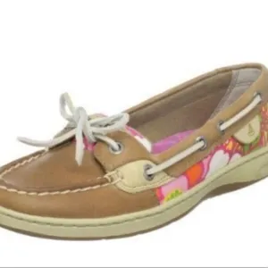 SPERRY Top Sider Angelfish Barbiecore Hot Pink Floral Slip On Shoes 10 M NIB