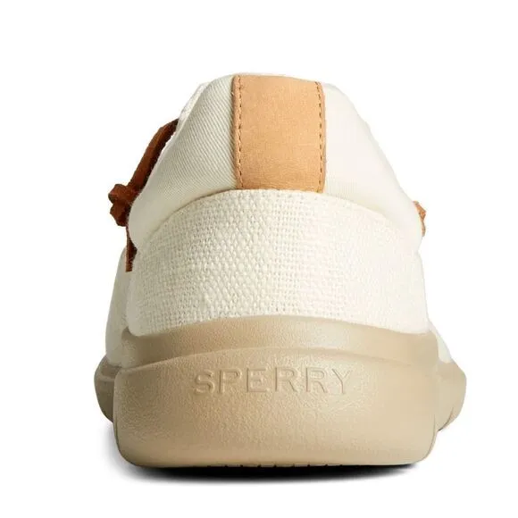SPERRY TOP-SIDER Men's Captains Moc Toe Hemp Boat  Shoe, Size 10.5, Ivory, NWT