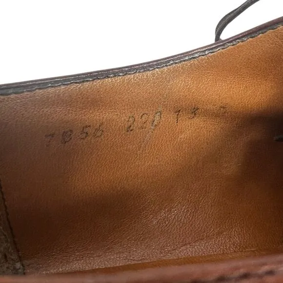 Sslvatore Ferragamo Men’s Brown Leather Derby Dress Shoes Size 13 D