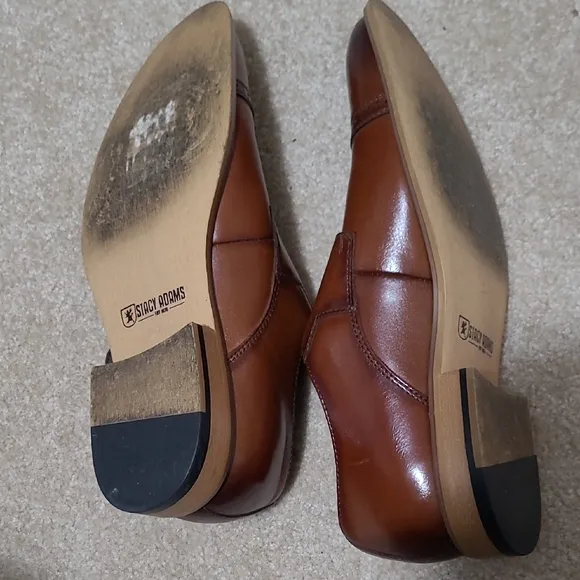 Stacy Adams Brown Leather Cognac Men's Shoes With Monkstrap