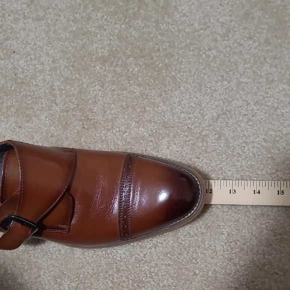 Stacy Adams Brown Leather Cognac Men's Shoes With Monkstrap