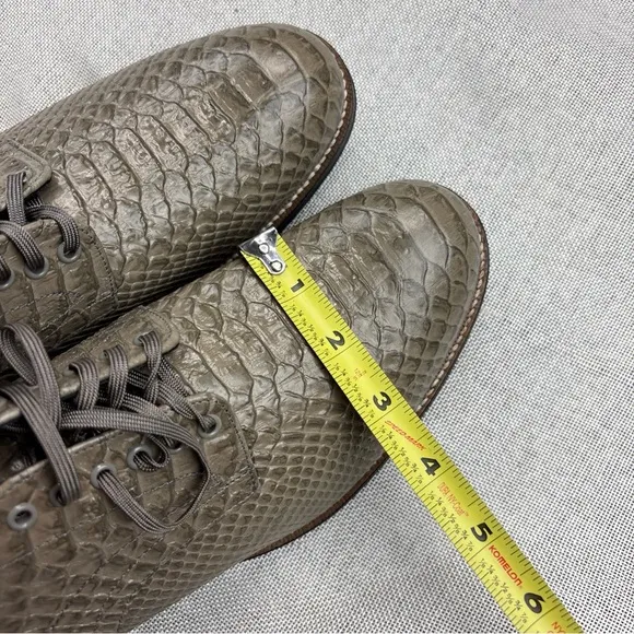 Stacy Adams Madison Gray Anaconda Print Plain Toe Oxford Size 10