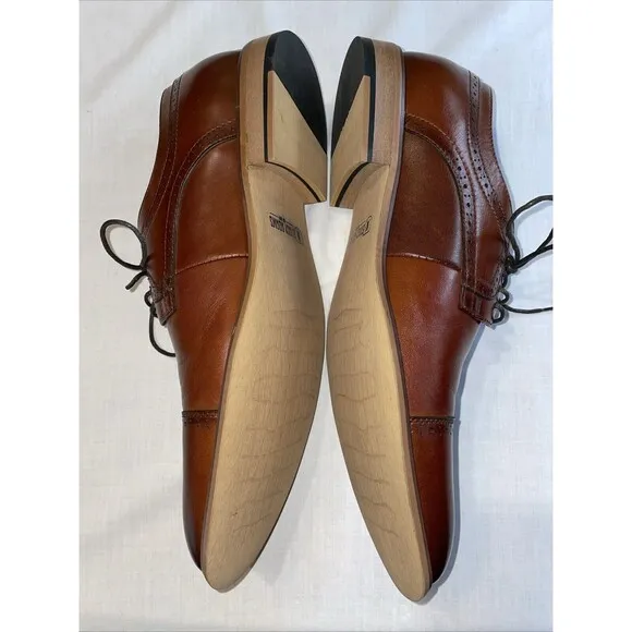 Stacy Adams Men’s Captoe Dress Shoes Size 11.5 M Brown Leather Business Formal