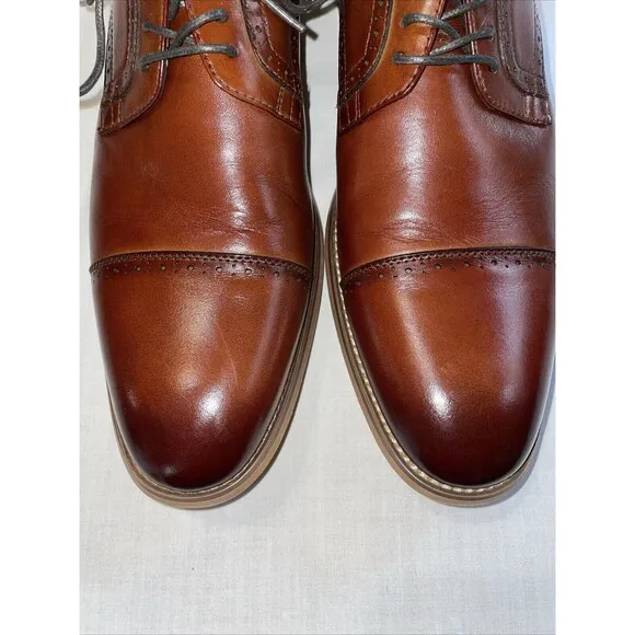 Stacy Adams Men’s Captoe Dress Shoes Size 11.5 M Brown Leather Business Formal
