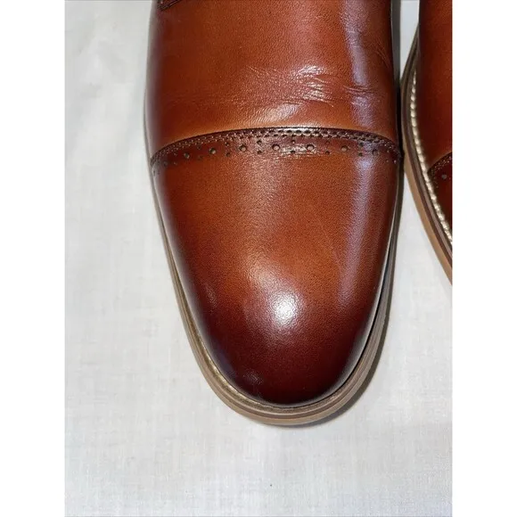Stacy Adams Men’s Captoe Dress Shoes Size 11.5 M Brown Leather Business Formal