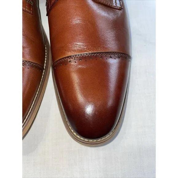 Stacy Adams Men’s Captoe Dress Shoes Size 11.5 M Brown Leather Business Formal