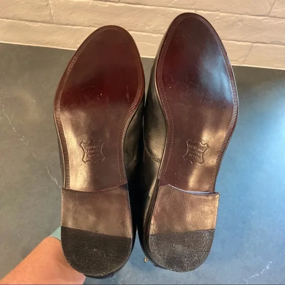 Stacy Adams sz 10 black leather cap toe derby shoes dress shoes