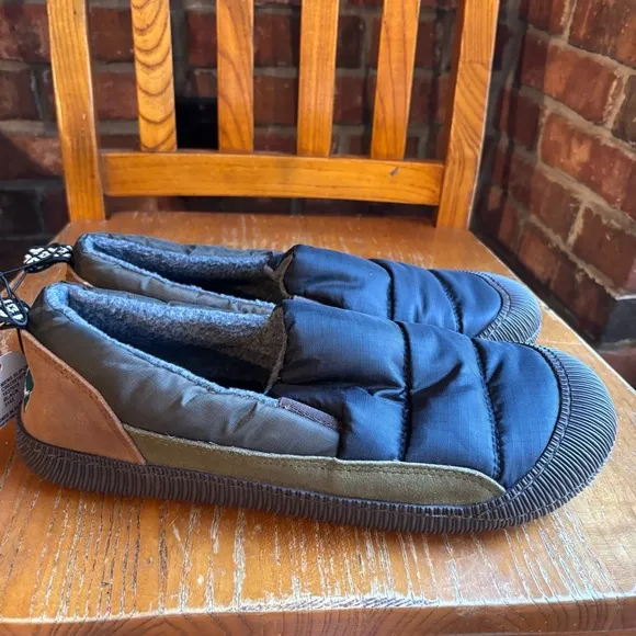 Staheekum mens puffy slip on house shoes slippers black 11