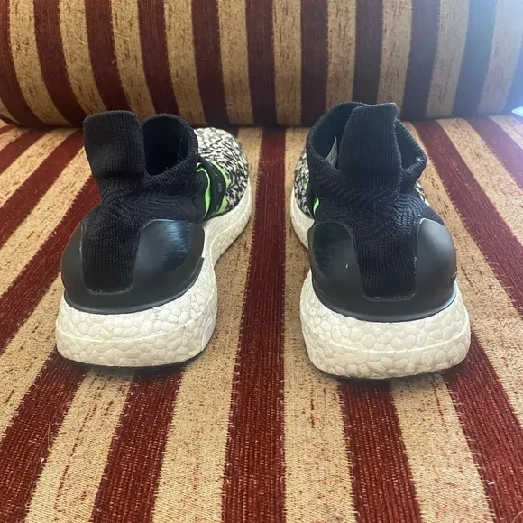 Stella McCartney leopard and neon green stretchy strap slip on athletic shoes. 8