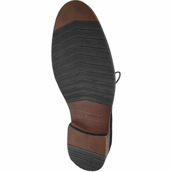 Steve Madden Men's Briton Leather Derby Shoes 7.5M Blue Navy
