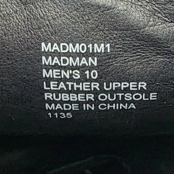 Steve Madden Self Made Boots Men 10 Madman Black Leather Motorcycle Harness EUC
