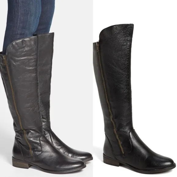 STEVE MADDEN “Shawny” Leather Tall Boots