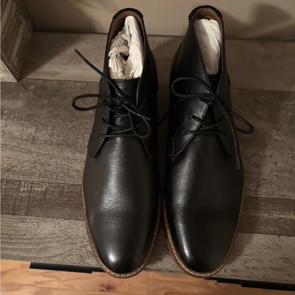 Stitch Fix Fairlane Men's Lownie Leather  Cukka Boots size 13 Black NWT