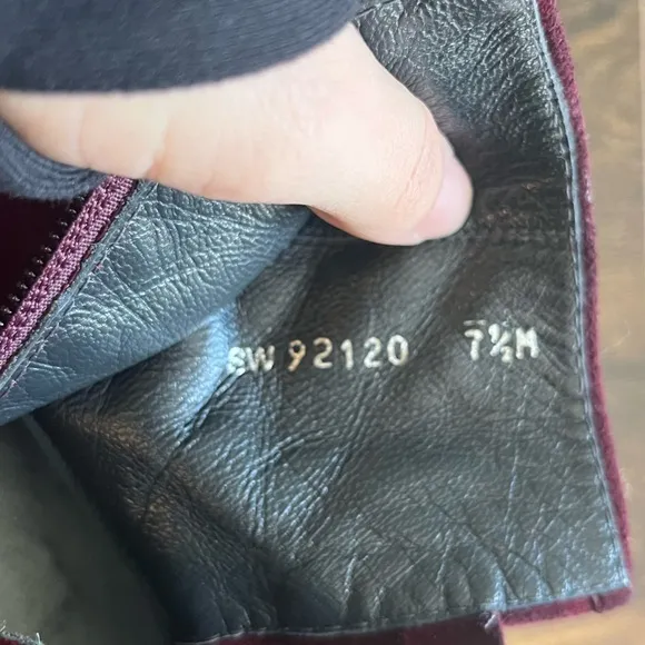 Stuart Weitzman Burgundy Suede Ankle Boots