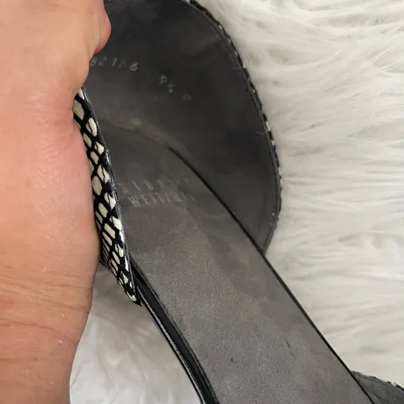 Stuart Weitzman Reptile Snake Print Leather Flats Size 9.5