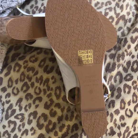 Stuart Weitzman “RIVERIA” White Wedge Sandal 🇪🇸