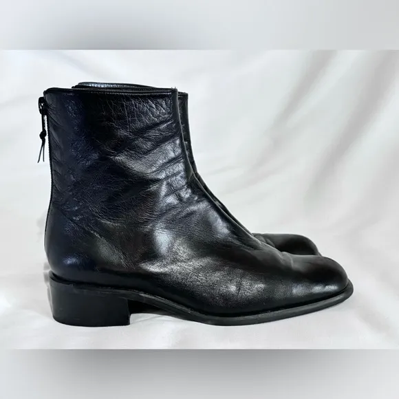 STUART WEITZMAN Soft‎ Black Leather Vintage Ankle Boots Spain Women’s Size 5