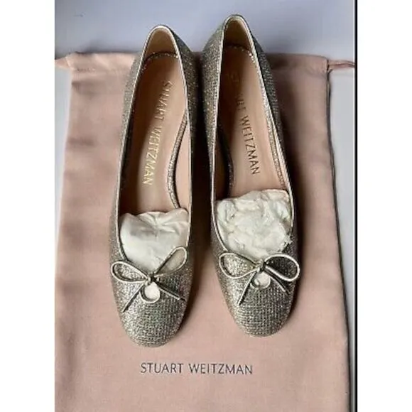 STUART WEITZMAN Womens Beige Gabby Round Toe Block Heel Slip On Pumps Shoes 6