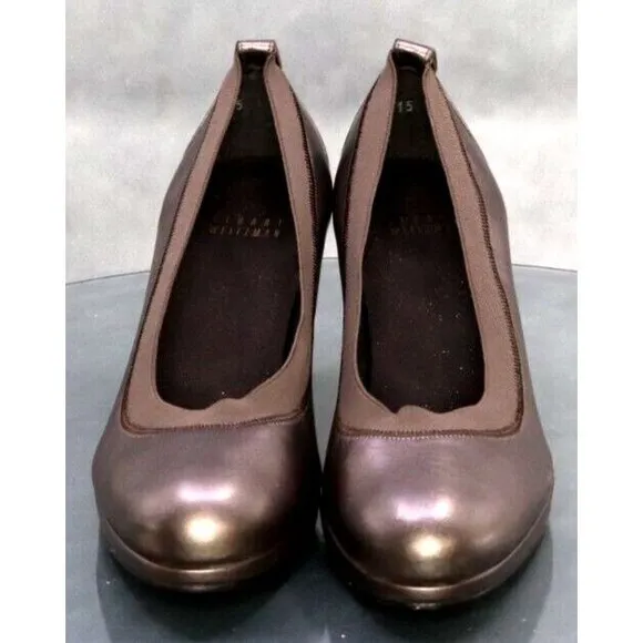 Stuart Weitzman Women's Pump Heeled Shoes Size 8 Leather Copper