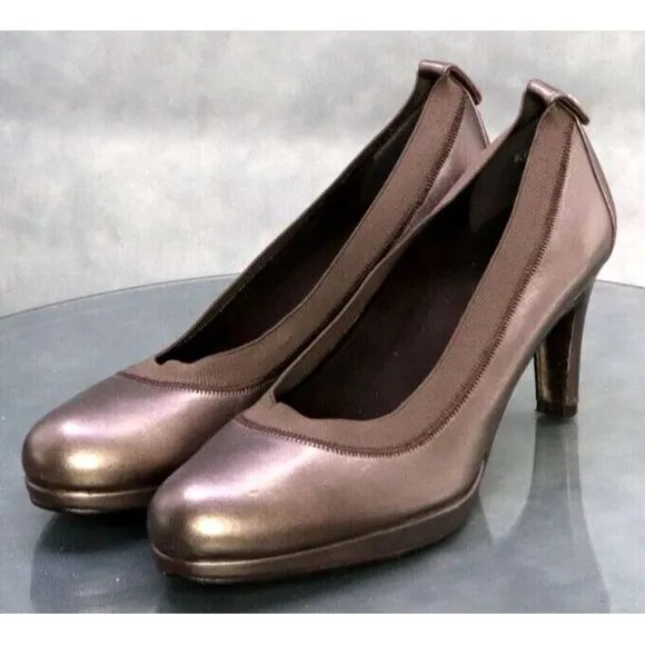 Stuart Weitzman Women's Pump Heeled Shoes Size 8 Leather Copper