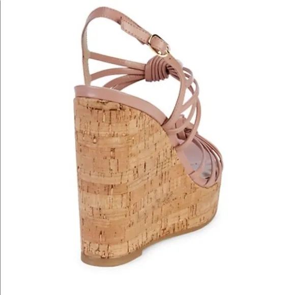 Stuart Weizmann Seascape Wedge Sandal 7.5