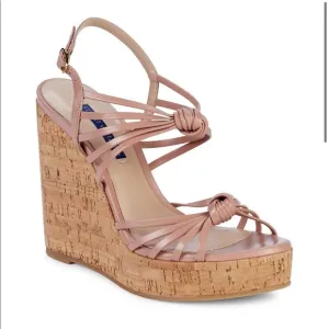 Stuart Weizmann Seascape Wedge Sandal 7.5