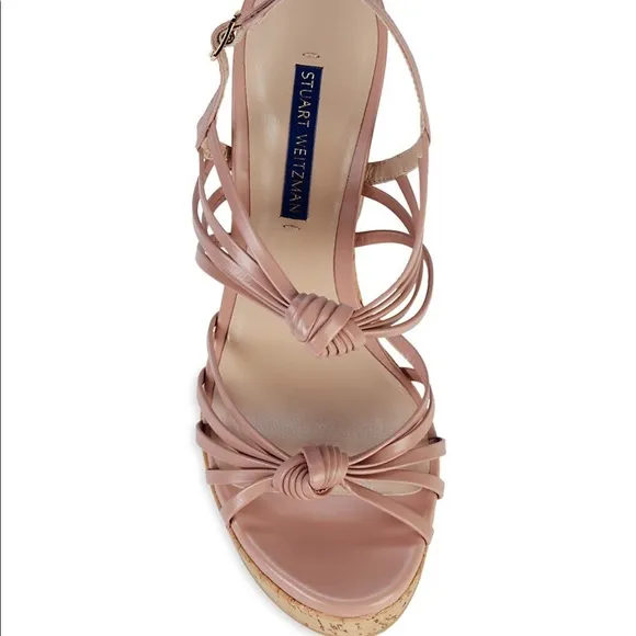 Stuart Weizmann Seascape Wedge Sandal 7.5