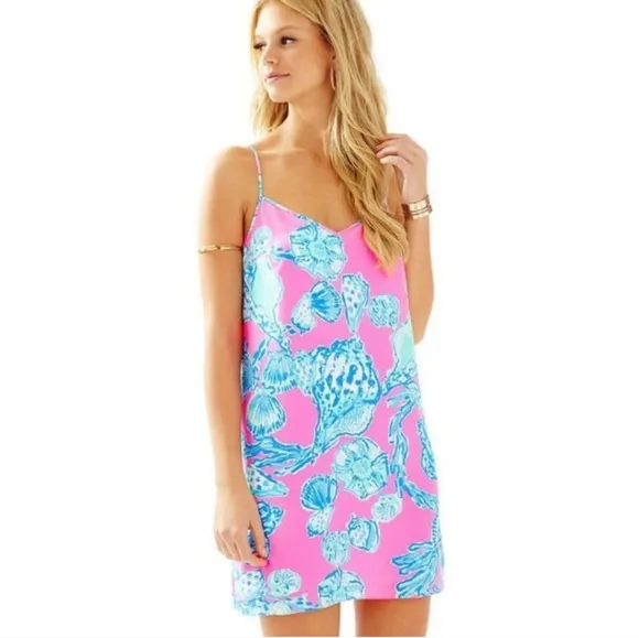 Stunning Lilly Pulitzer 100% Silk Slip Dress – Like NEW!
