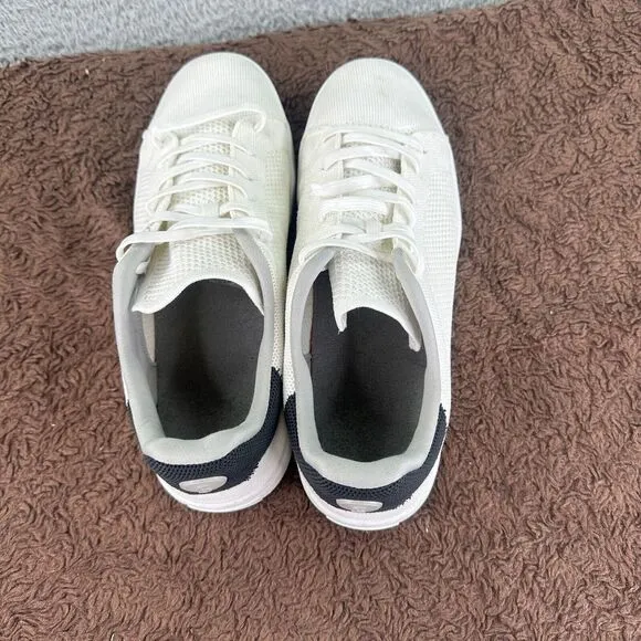 Suavs Shoes Men's 13 White The 247 Casual Sneaker Ivory‎ Knit Round Toe Lace Up