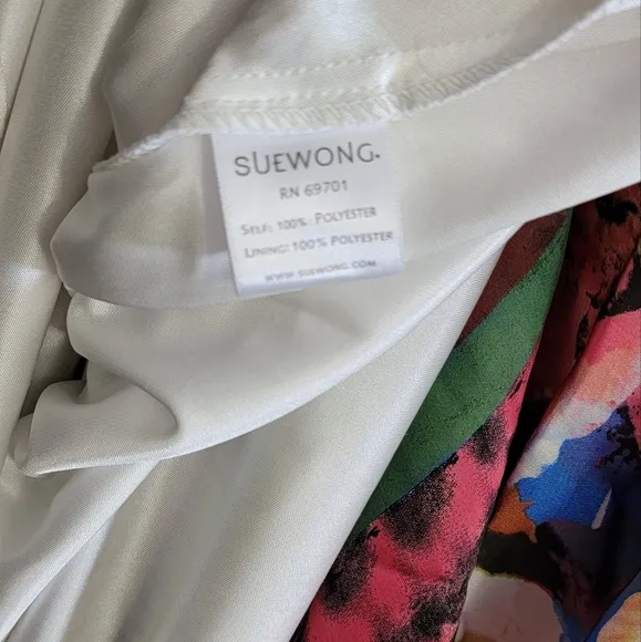 Sue Wong Multicolor Floral Print Strapless Maxi Gown Women's Size 2, New!