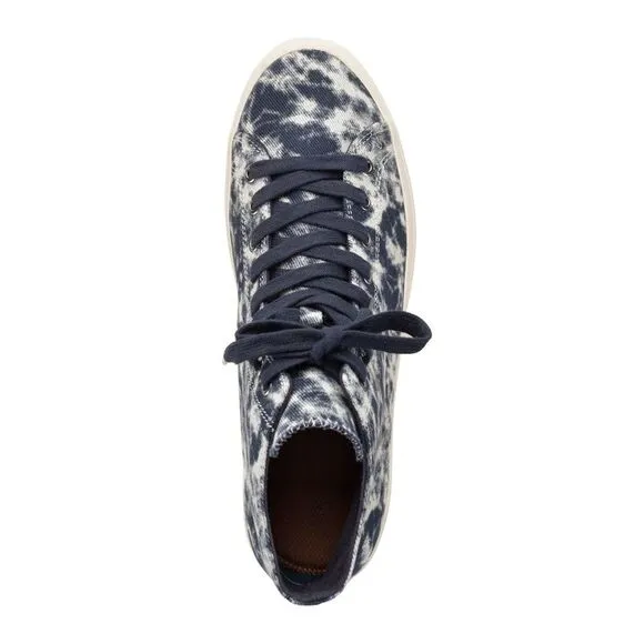 SUN STONE Mens Blue Tie Dye Comfort Mesa Round Toe Lace-Up Sneakers Shoes 7 M
