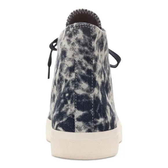 SUN STONE Mens Navy Tie Dye Comfort Mesa Round Toe Lace-Up Sneakers Shoes 8 M