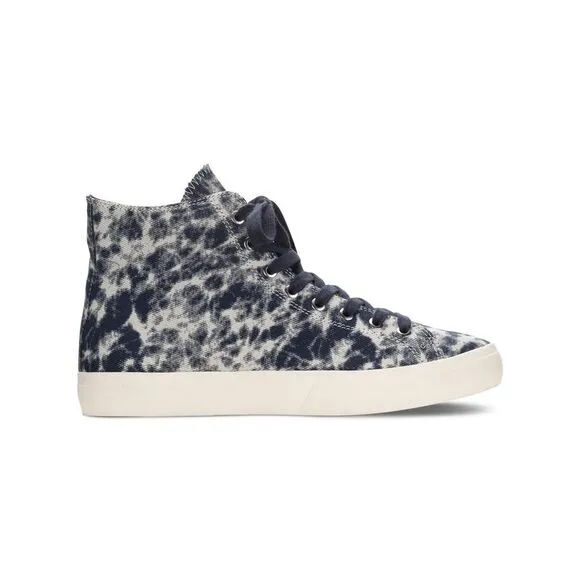 SUN STONE Mens Navy Tie Dye Comfort Mesa Round Toe Lace-Up Sneakers Shoes 8 M