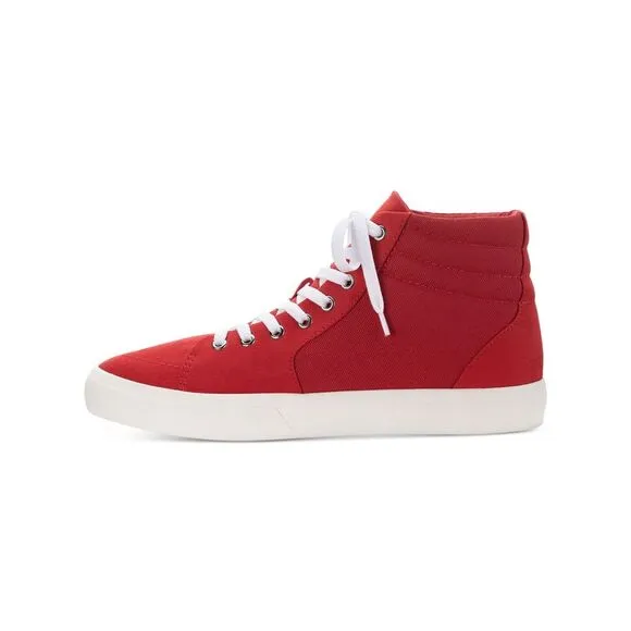 SUN STONE Mens Red Cushioned Jett Round Toe Platform Lace-Up Sneakers Shoes 12 M