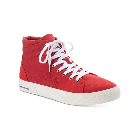 SUN STONE Mens Red Cushioned Jett Round Toe Platform Lace-Up Sneakers Shoes 12 M