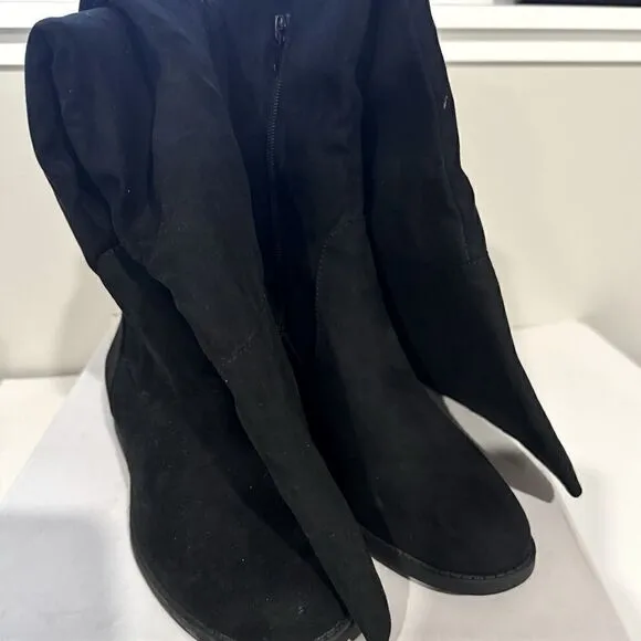 SUN STONE Womens Black Slip Resistant Allicce Round Toe Zip-Up Boots Sho…