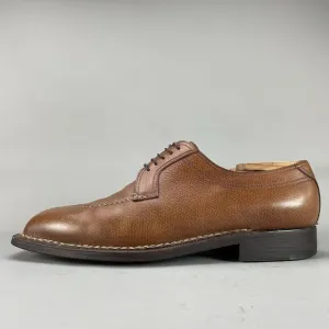 Sutor Mantellassi Men’s 10 Brown Leather Hand Tooled Split Toe Derby Dress Shoes
