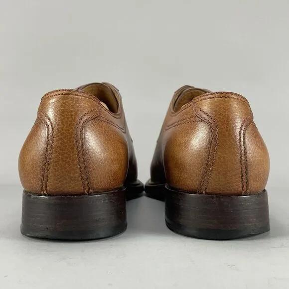 Sutor Mantellassi Men’s 10 Brown Leather Hand Tooled Split Toe Derby Dress Shoes