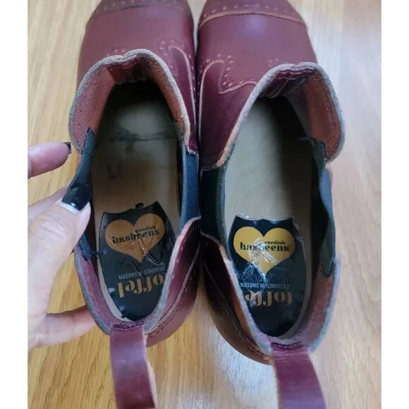 Swedish Hasbeens Victorian Bootie Boots Sz:9