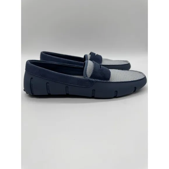 SWIMS Penny Loafer Mens 10  Navy Blue Slip On Casual Boat Shoes